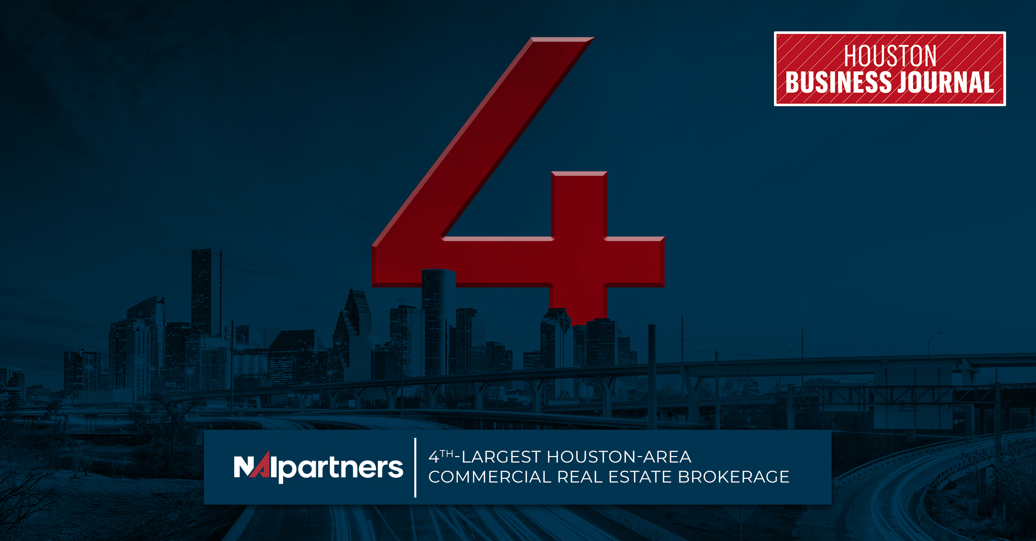 NAI Partners remains 4th-Largest Houston-Area Commercial Real Estate Brokerage Partners Real Estate